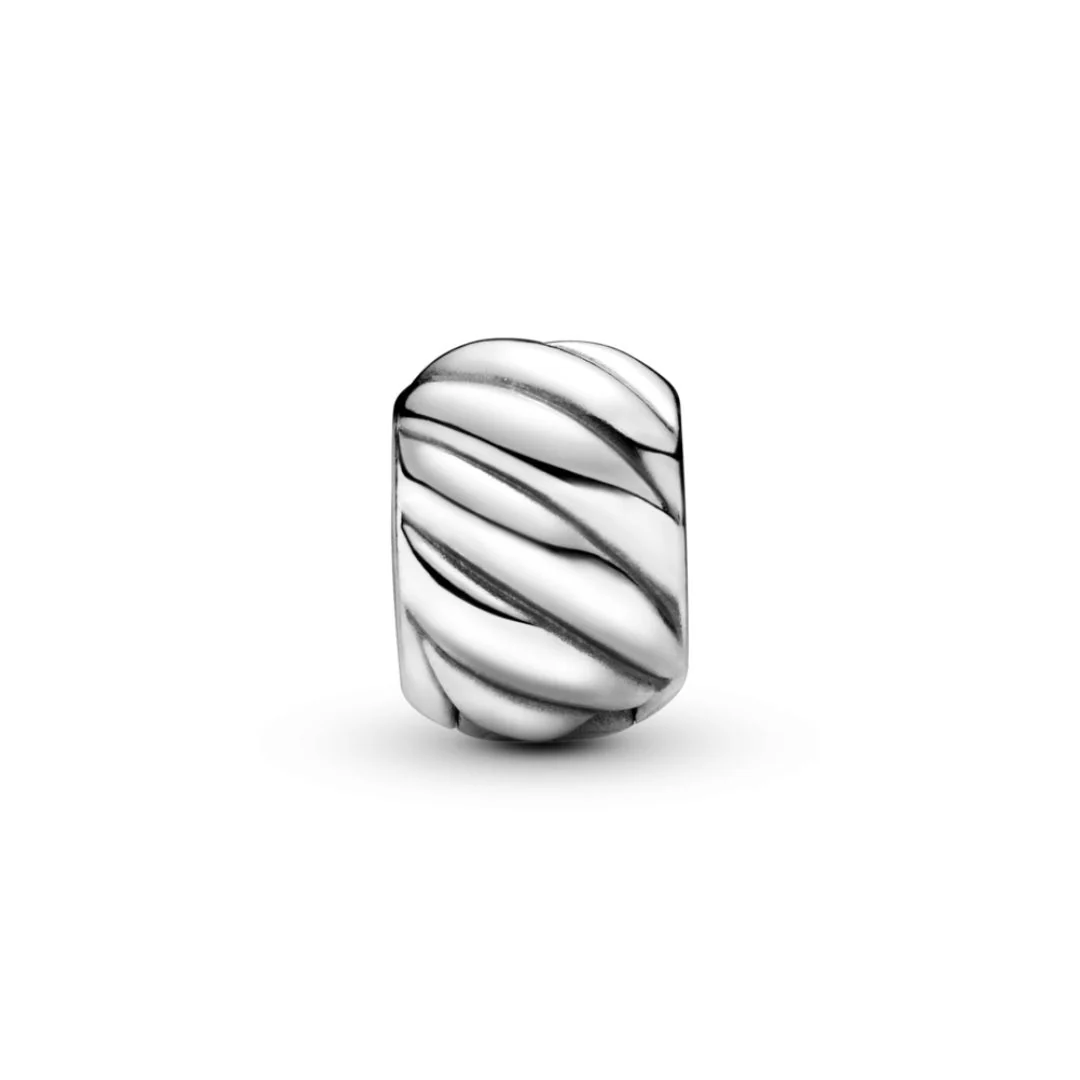 Pandora Moments Polished Feathered Clip lukkopala, hopea, 791752 - Image 2