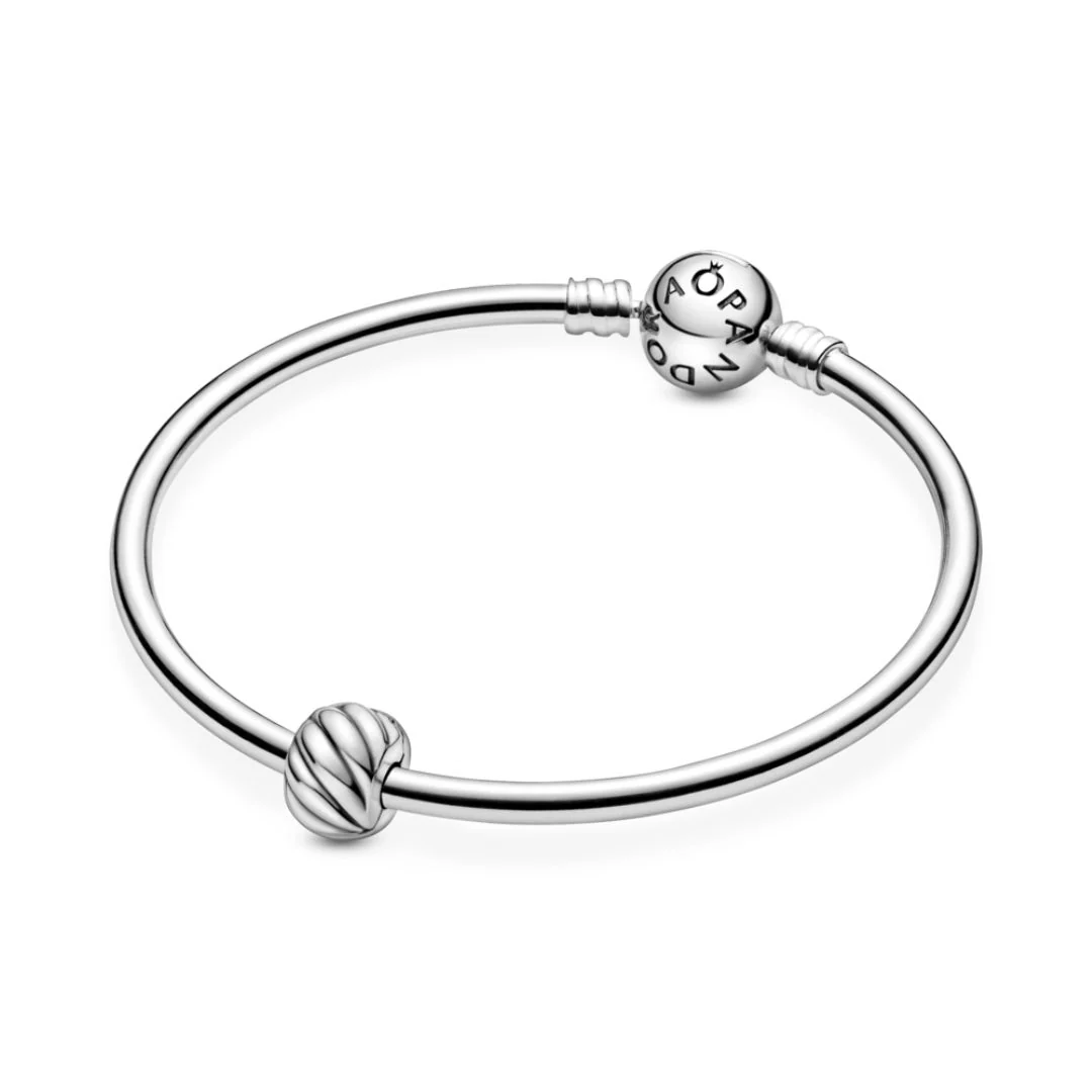 Pandora Moments Polished Feathered Clip lukkopala, hopea, 791752 - Image 3