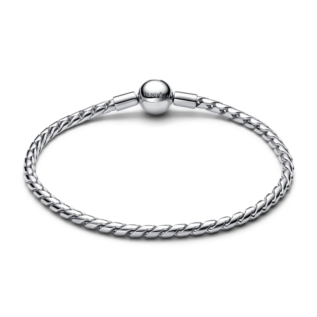 Pandora Moments Round Clasp Wing Chain rannekoru, hopea, 594028C00 - Image 2