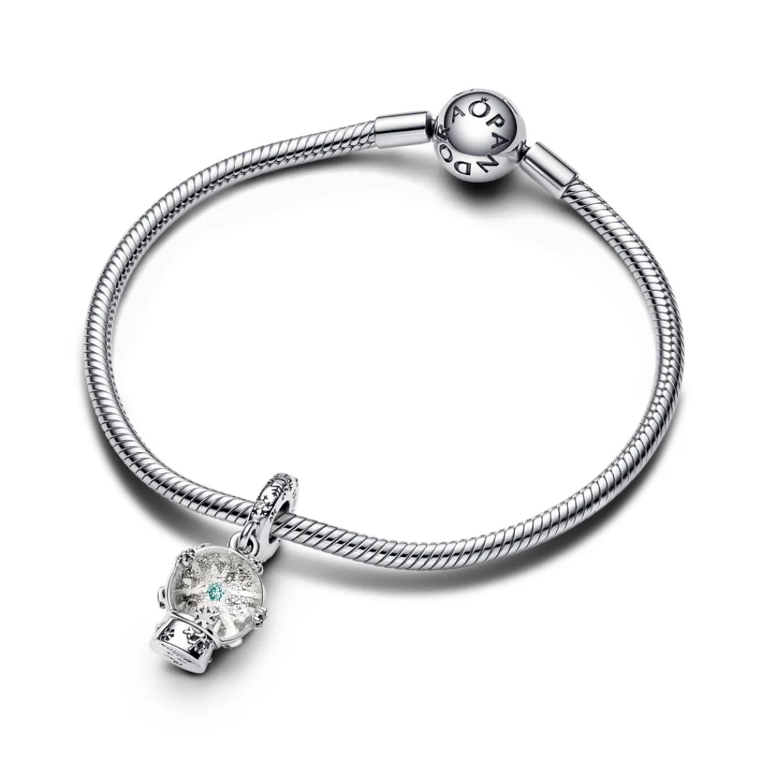 Pandora Moments Snowflake Snow Globe hela, hopea, 792369C01 - Image 3
