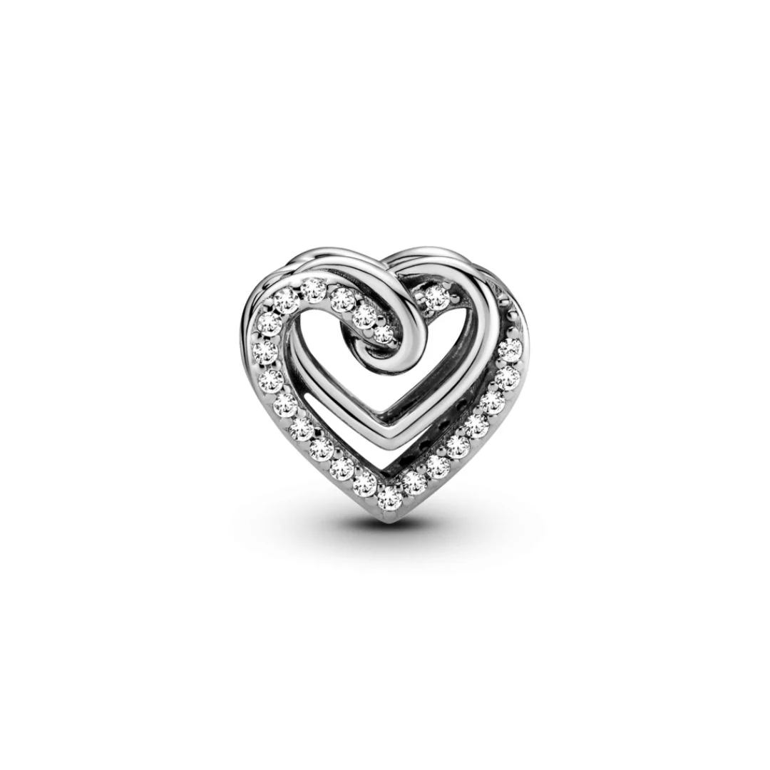 Pandora Moments Sparkling Entwined Hearts hela, hopea, 799270C01 - Image 2