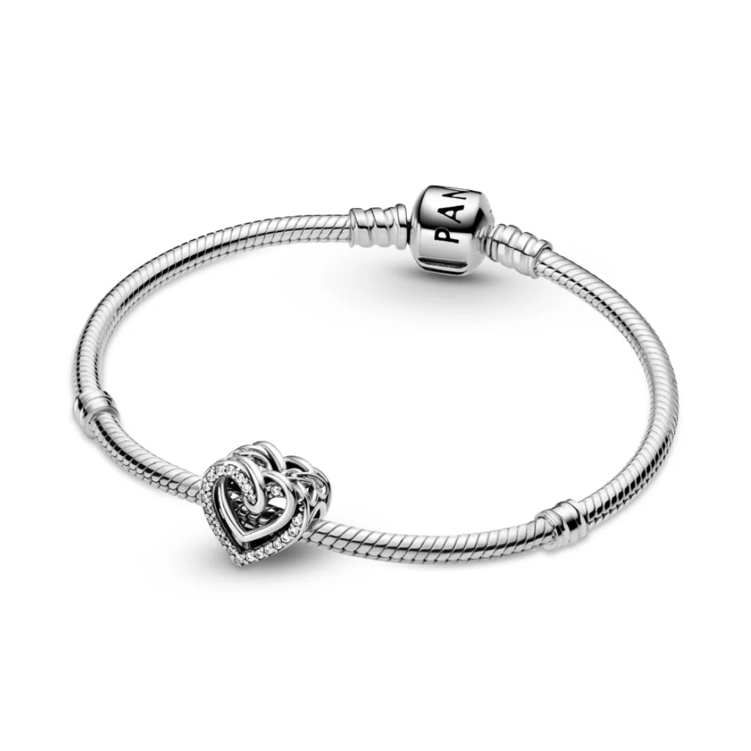 Pandora Moments Sparkling Entwined Hearts hela, hopea, 799270C01 - Image 3