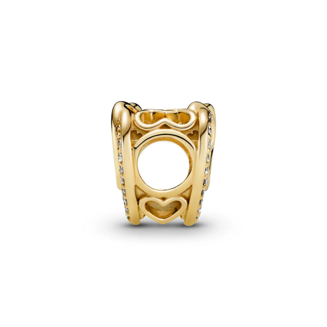 Pandora Moments Sparkling Entwined Hearts hela, keltakullattu, 769270C01 - Image 3