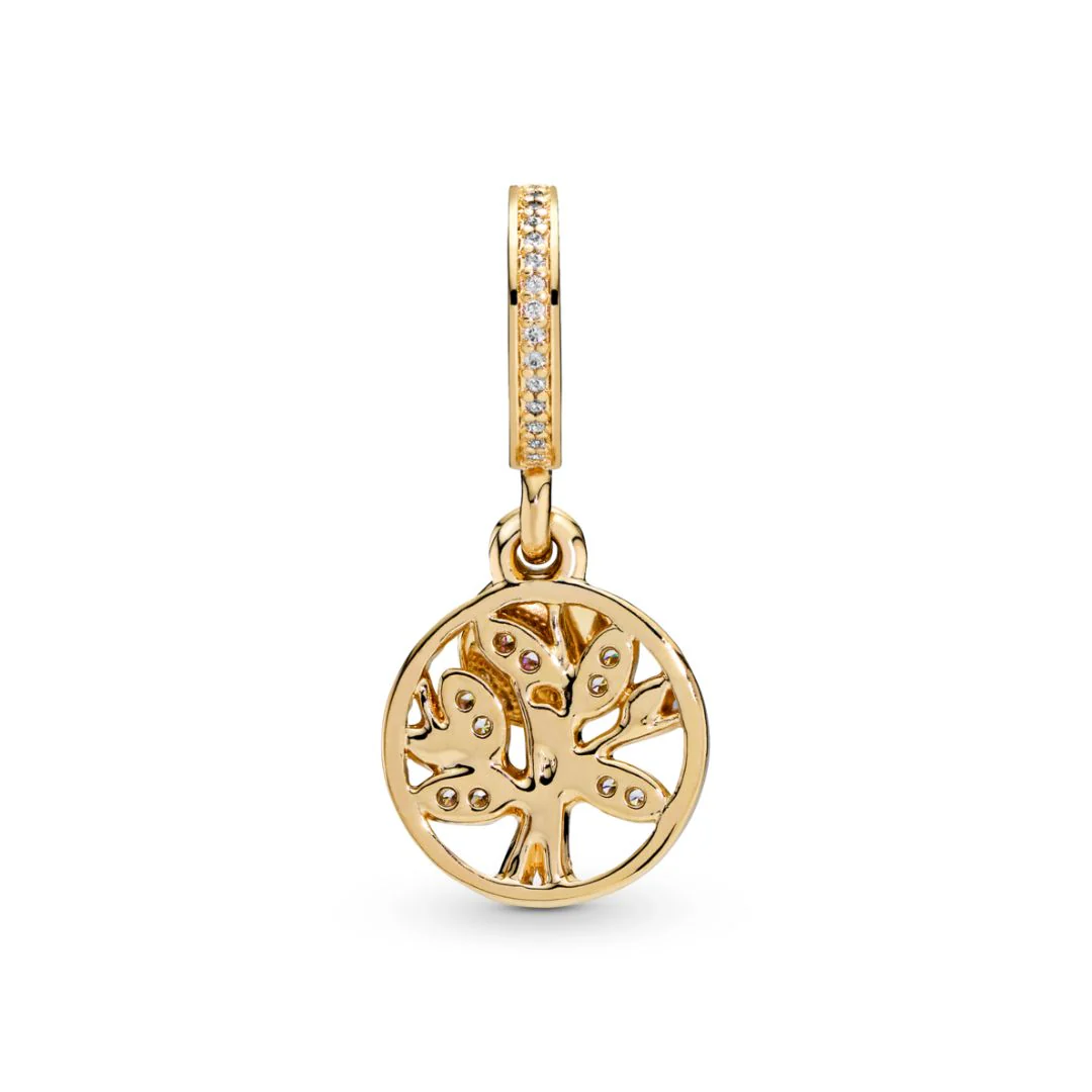 Pandora Moments Sparkling Family Tree Dangle hela, keltakullattu, 768661C01 - Image 2