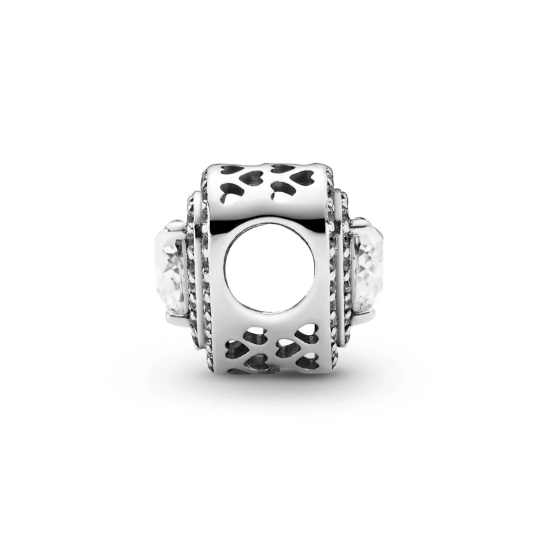 Pandora Moments Sparkling Levelled Hearts hela, hopea, 799218C01 - Image 5