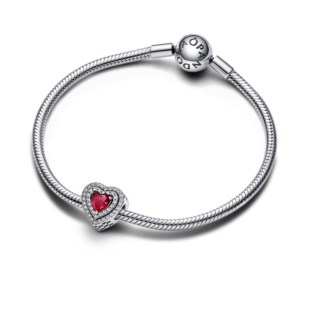 Pandora Moments Sparkling Levelled Hearts hela, hopea, 799218C02 - Image 3