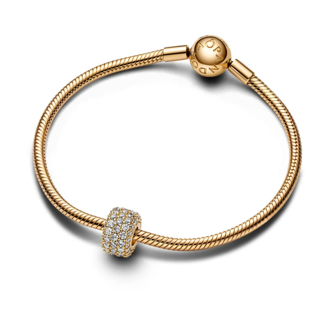 Pandora Moments Sparkling Pavé Triple-row hela, keltakullattu, 762820C01 - Image 5