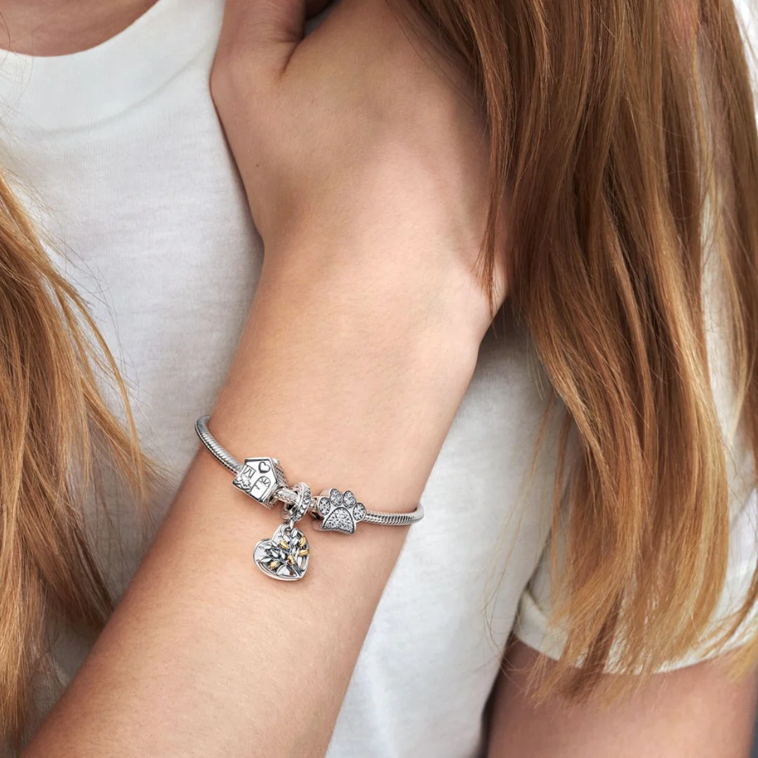 Pandora Moments Sparkling Paw Print hela, hopea, 791714CZ - Image 3
