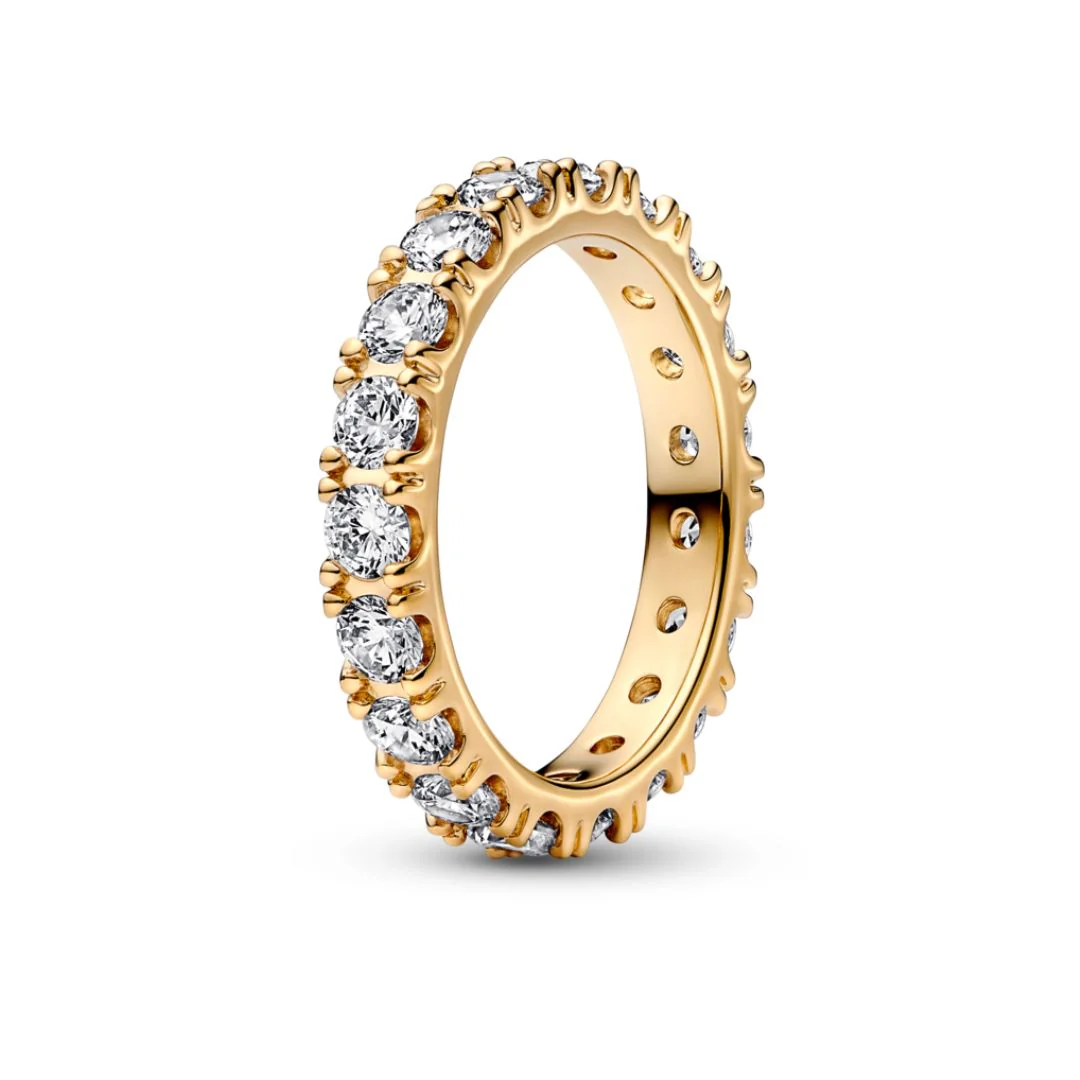 Pandora Sparkling Row Eternity sormus, keltakullattu, 160050C01