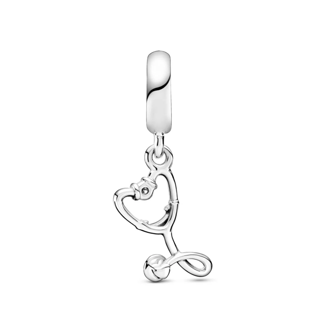 Pandora Moments Stethoscope Heart hela, hopea, 799072C01 - Image 2