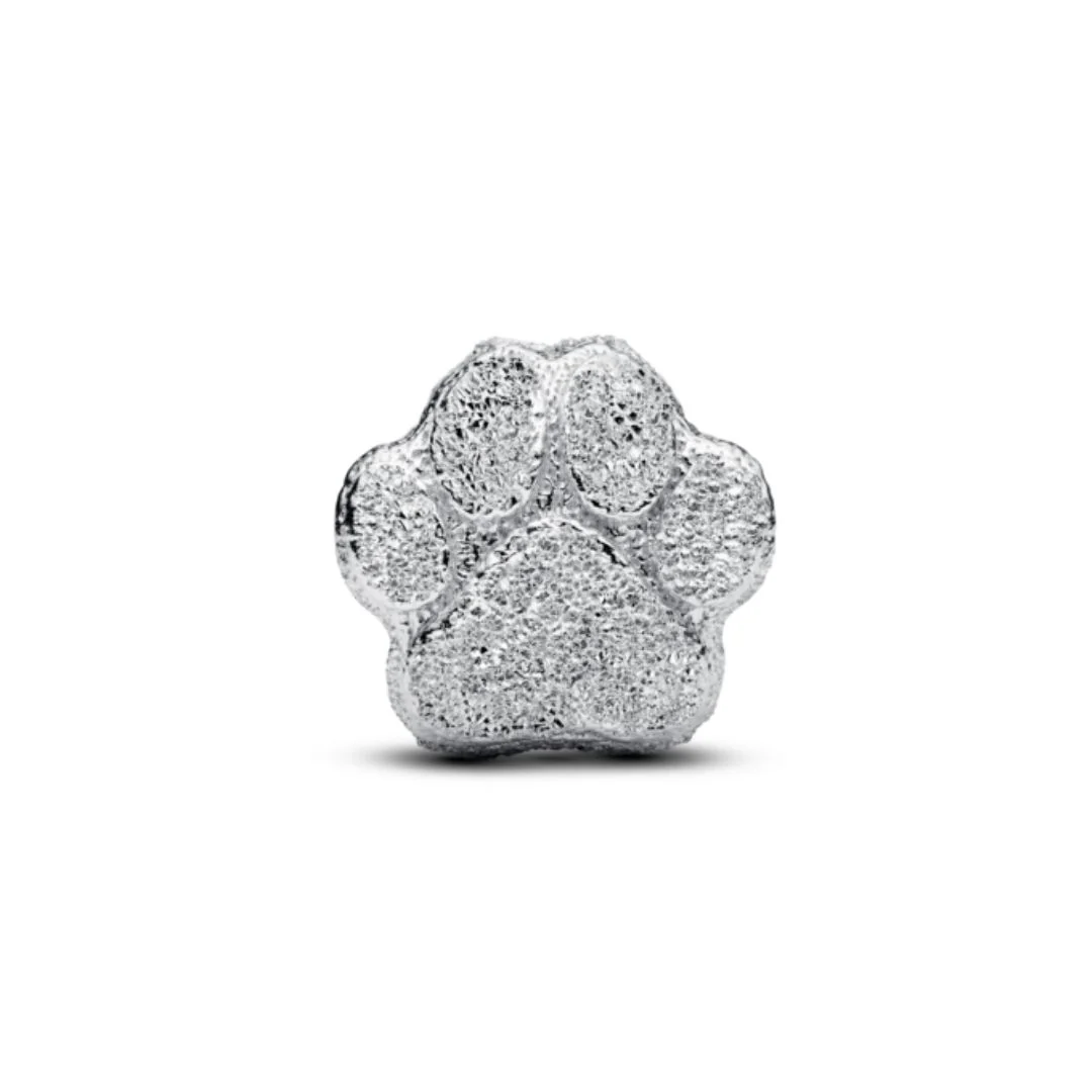 Pandora Moments Textured Paw mini hela, hopea, 794043C00 - Image 2