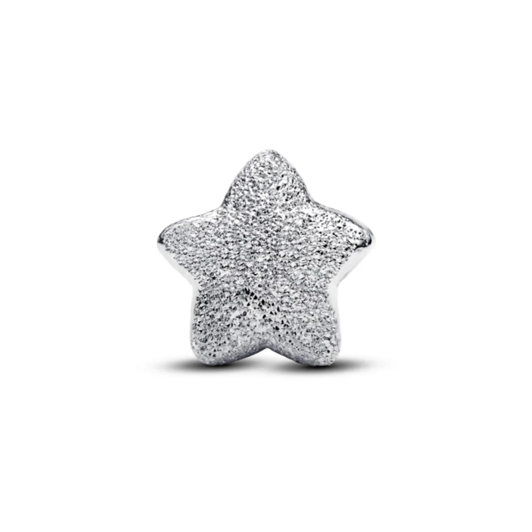 Pandora Moments Textured Star mini hela, hopea, 794050C00 - Image 2
