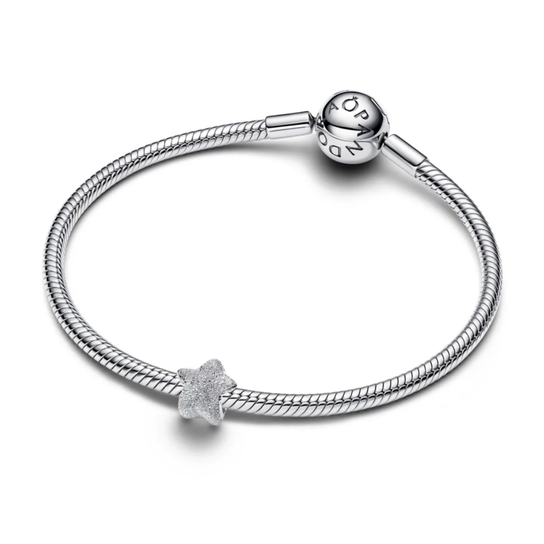 Pandora Moments Textured Star mini hela, hopea, 794050C00 - Image 3