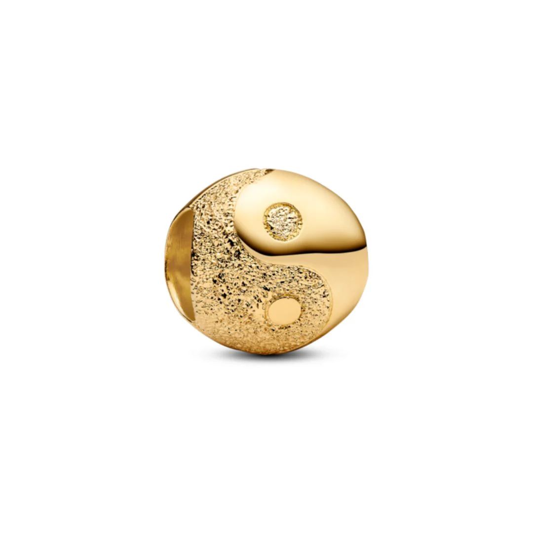Pandora Moments Textured Yin and Yang mini hela, keltakullattu, 764045C00