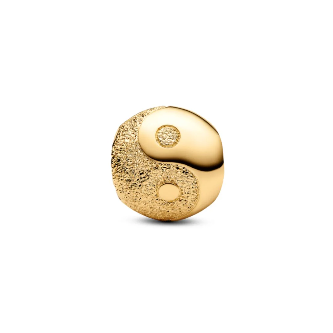 Pandora Moments Textured Yin and Yang mini hela, keltakullattu, 764045C00 - Image 2