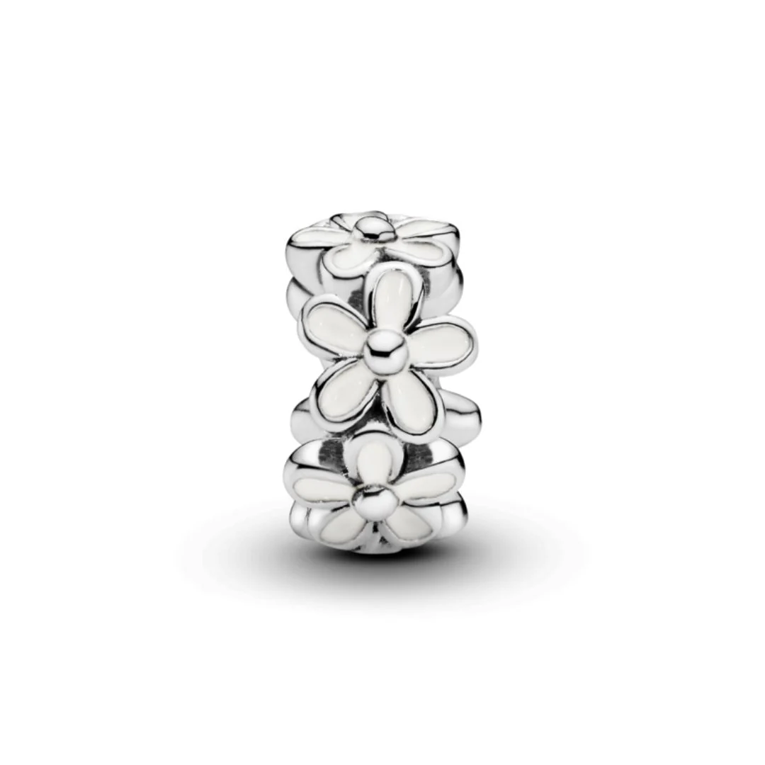Pandora Moments White Daisy Flower Spacer hela, hopea, 791495EN12 - Image 2