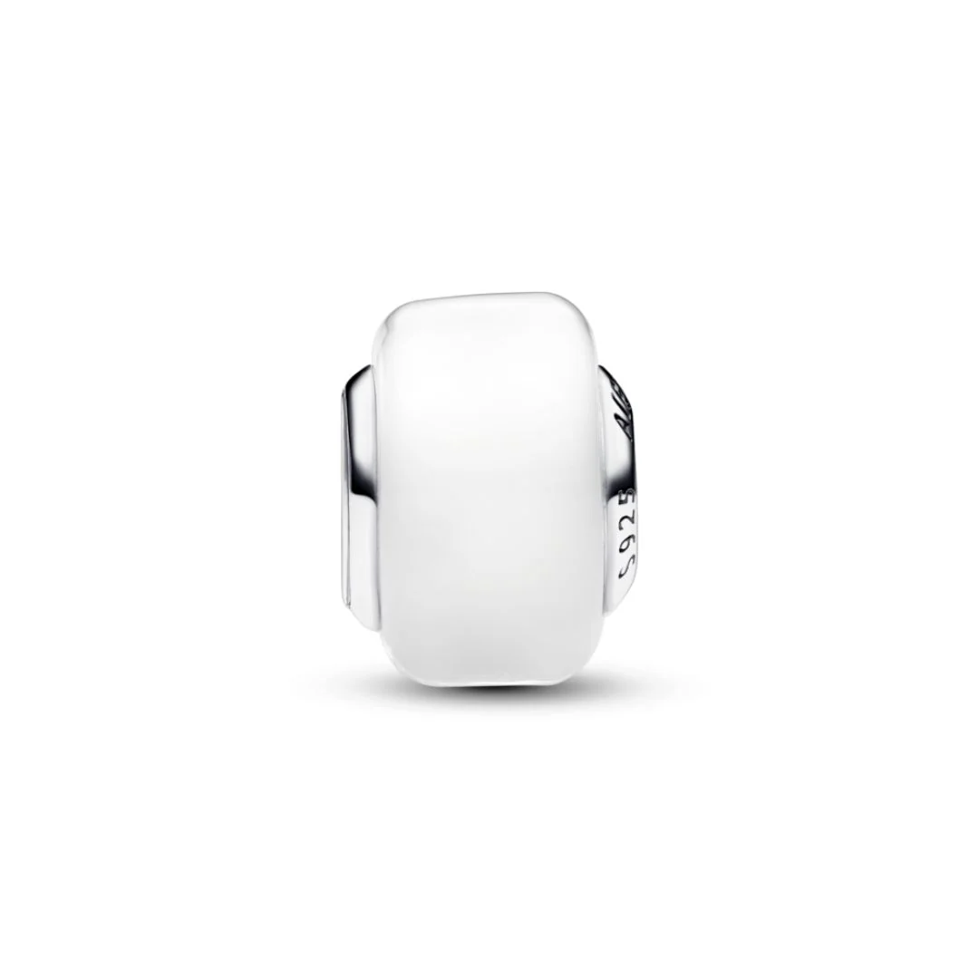 Pandora Moments White Mini Murano Glass hela, hopea, 793118C00 - Image 2