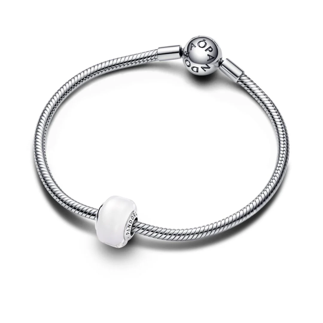 Pandora Moments White Mini Murano Glass hela, hopea, 793118C00 - Image 3