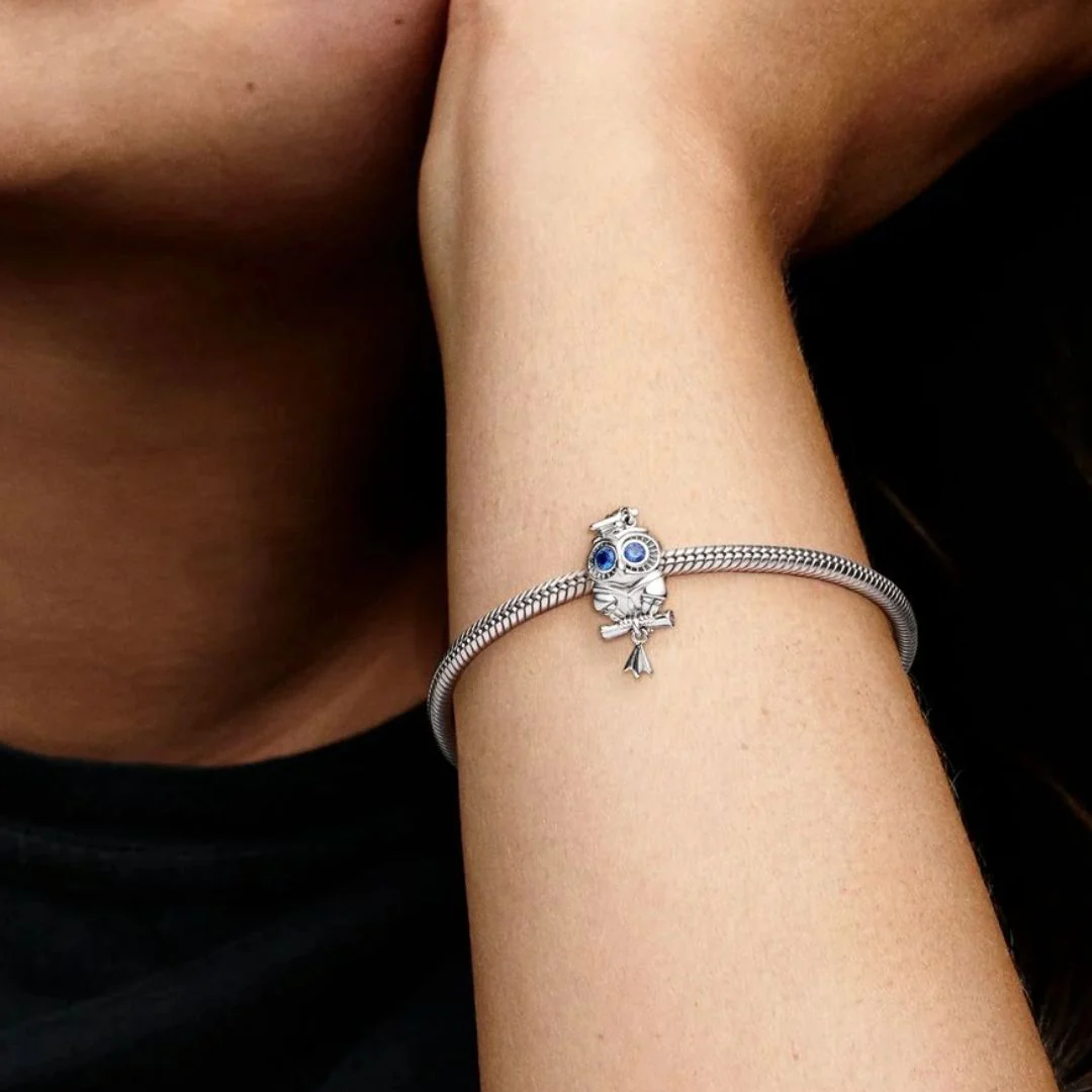 Pandora Moments Wise Owl Graduation hela, hopea, 798907C01 - Image 3