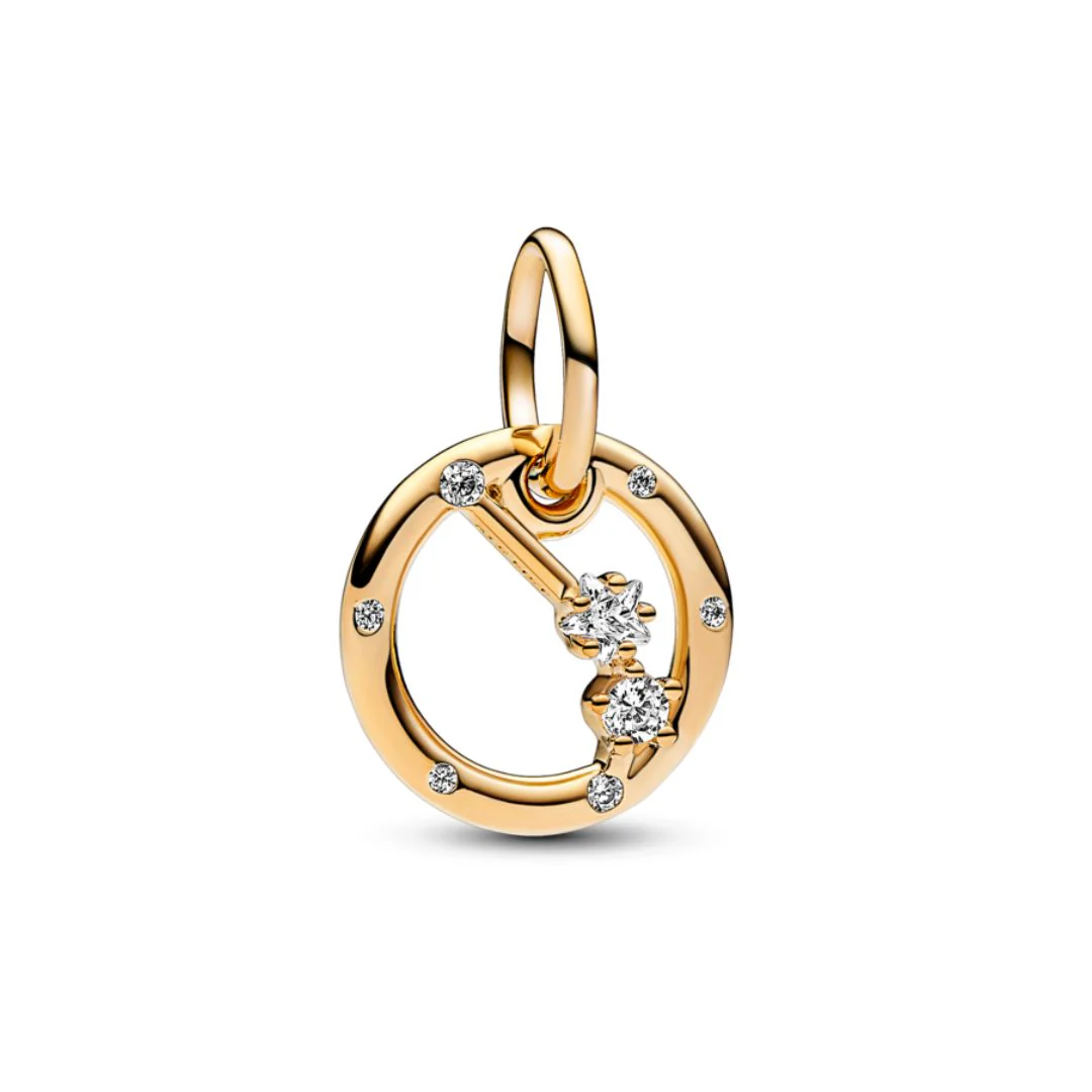 Pandora Moments Zodiac horoskooppihela, keltakullattu - Image 10