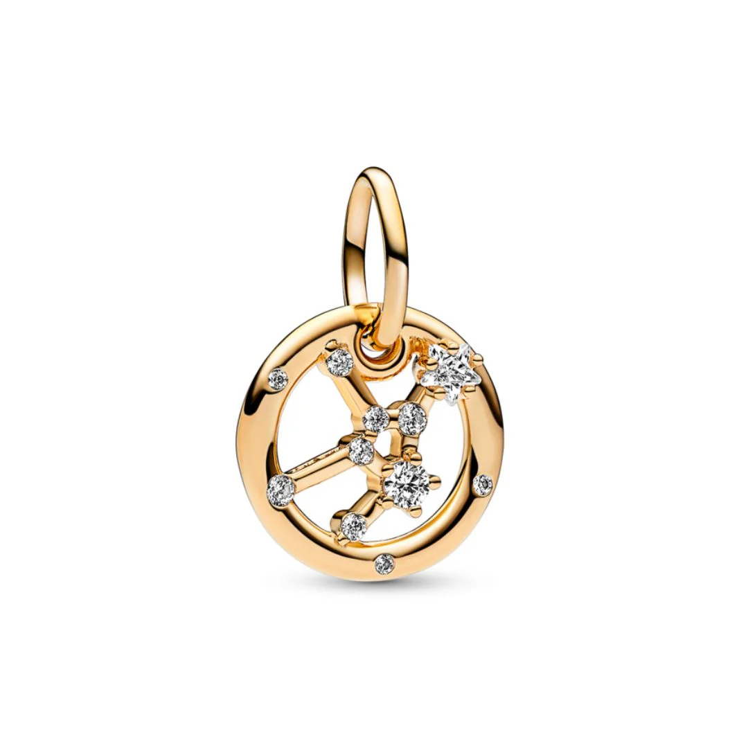 Pandora Moments Zodiac horoskooppihela, keltakullattu - Image 12