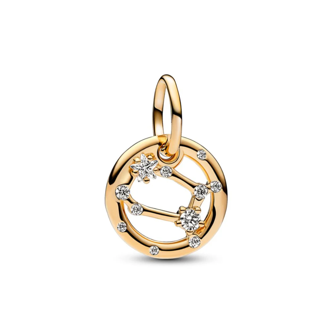 Pandora Moments Zodiac horoskooppihela, keltakullattu - Image 14