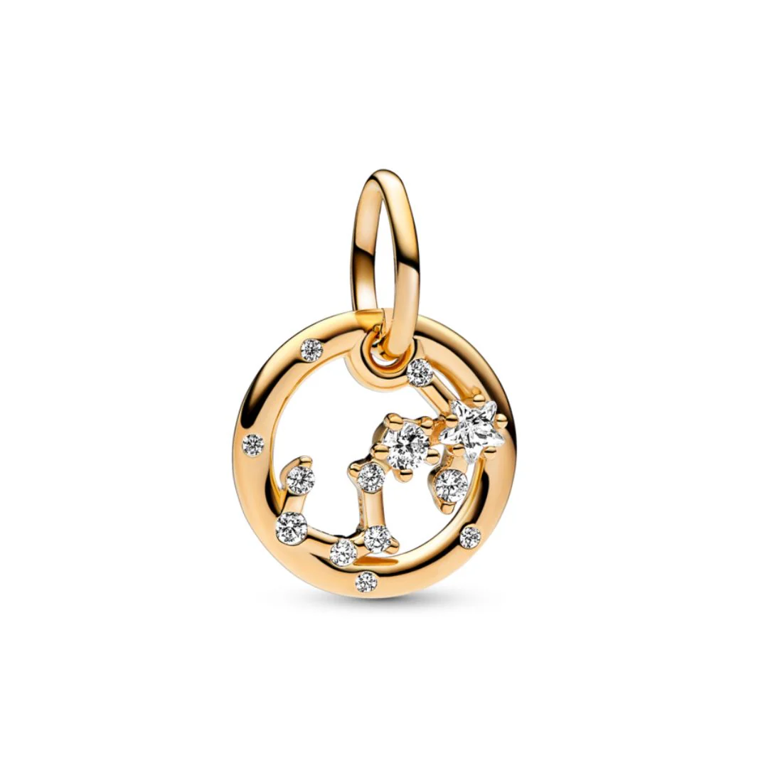 Pandora Moments Zodiac horoskooppihela, keltakullattu - Image 15