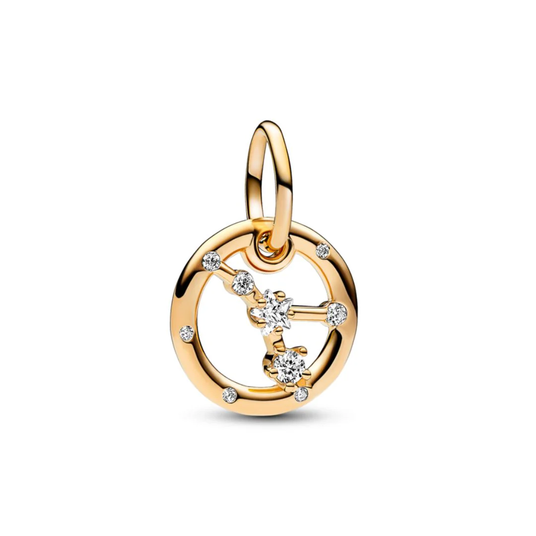 Pandora Moments Zodiac horoskooppihela, keltakullattu - Image 16