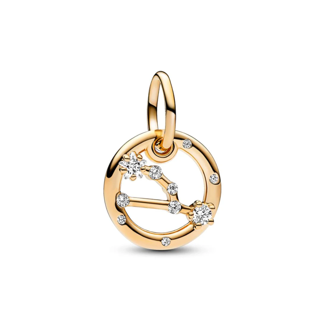 Pandora Moments Zodiac horoskooppihela, keltakullattu - Image 17