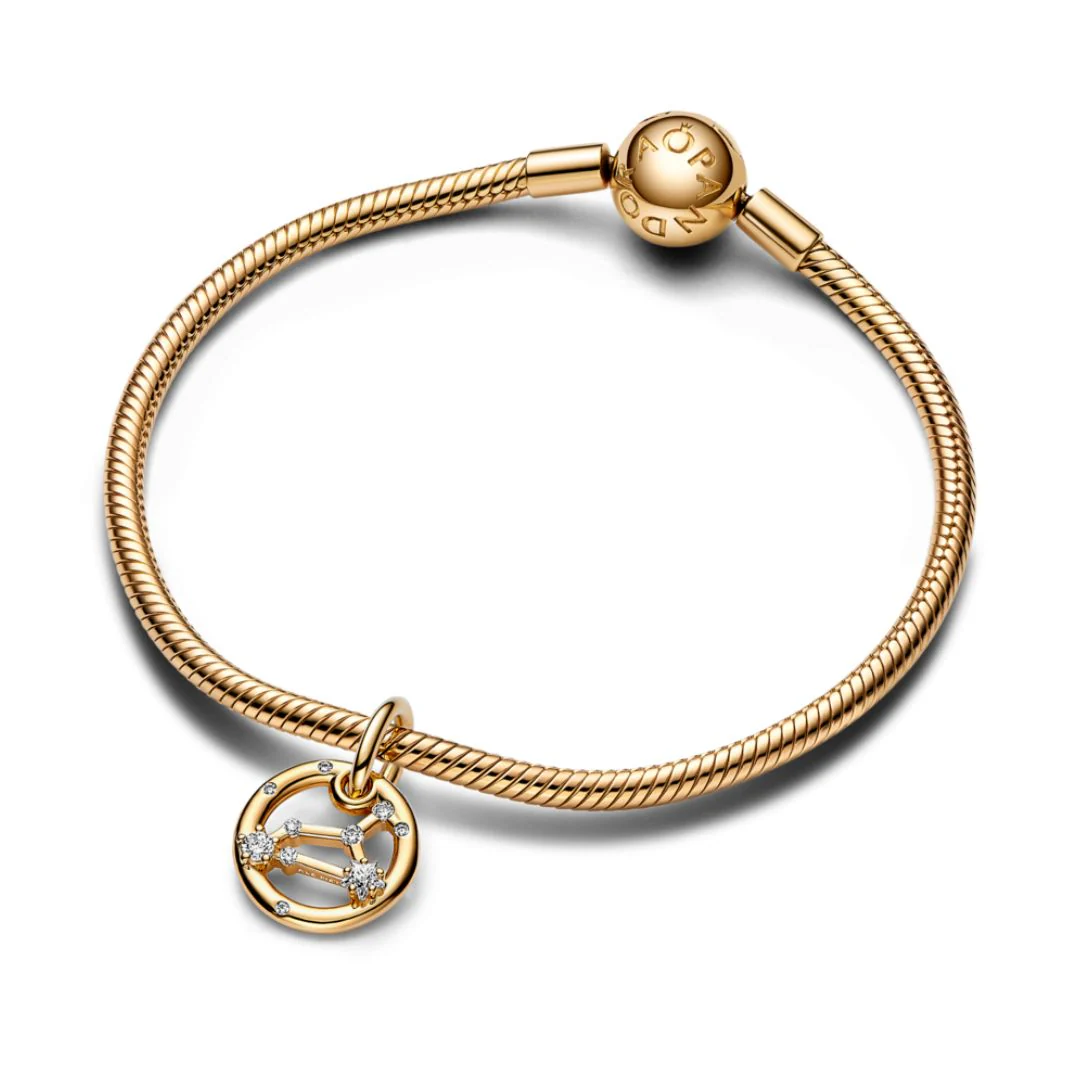 Pandora Moments Zodiac horoskooppihela, keltakullattu - Image 18