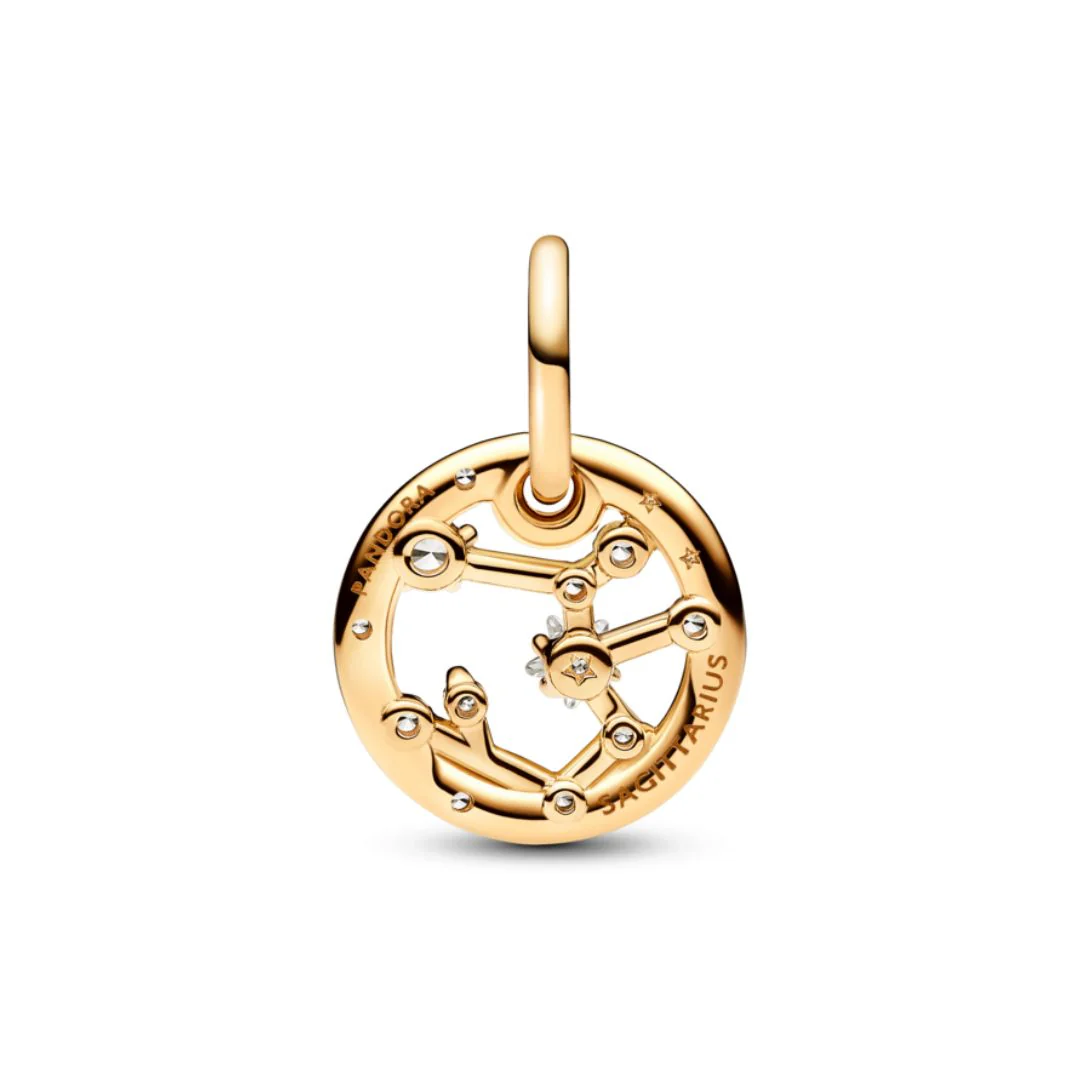 Pandora Moments Zodiac horoskooppihela, keltakullattu - Image 19