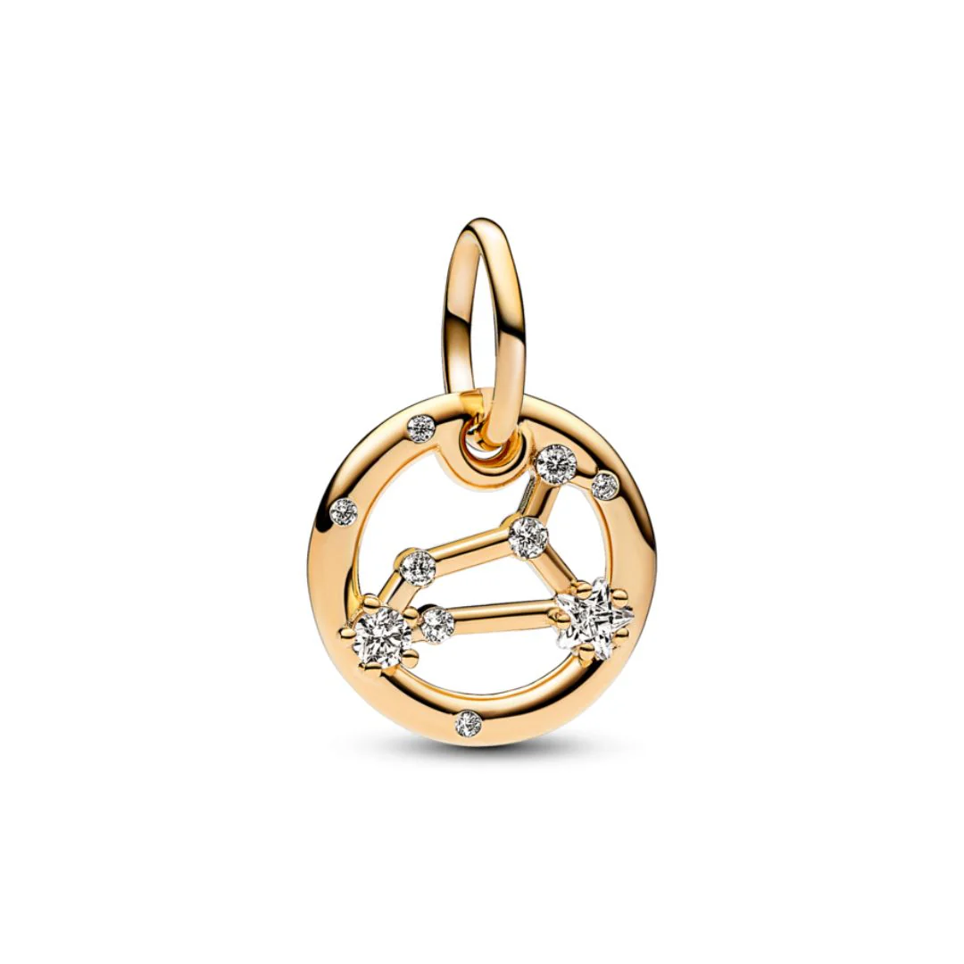 Pandora Moments Zodiac horoskooppihela, keltakullattu - Image 6
