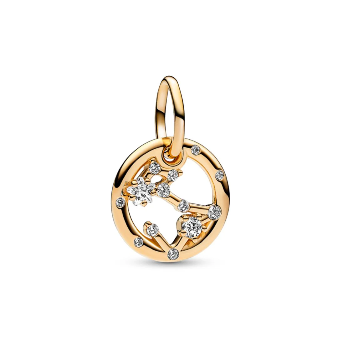 Pandora Moments Zodiac horoskooppihela, keltakullattu - Image 7