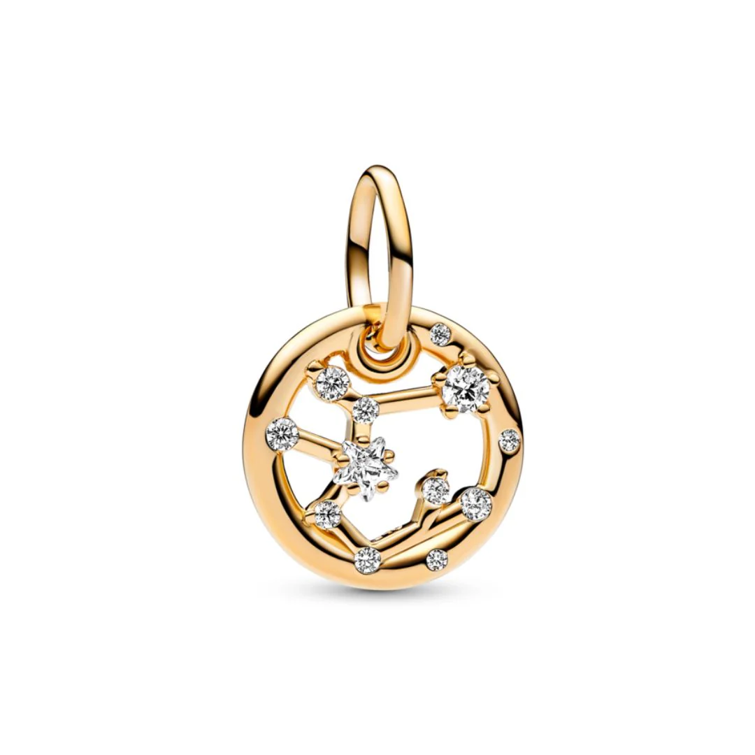 Pandora Moments Zodiac horoskooppihela, keltakullattu - Image 8