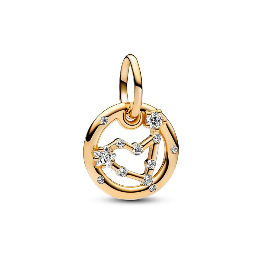 Pandora Moments Zodiac horoskooppihela, keltakullattu - Image 9