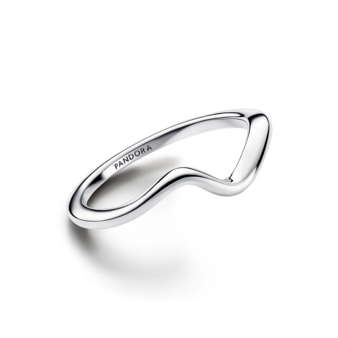 Pandora Timeless Polished Wave sormus, hopea, 193095C00