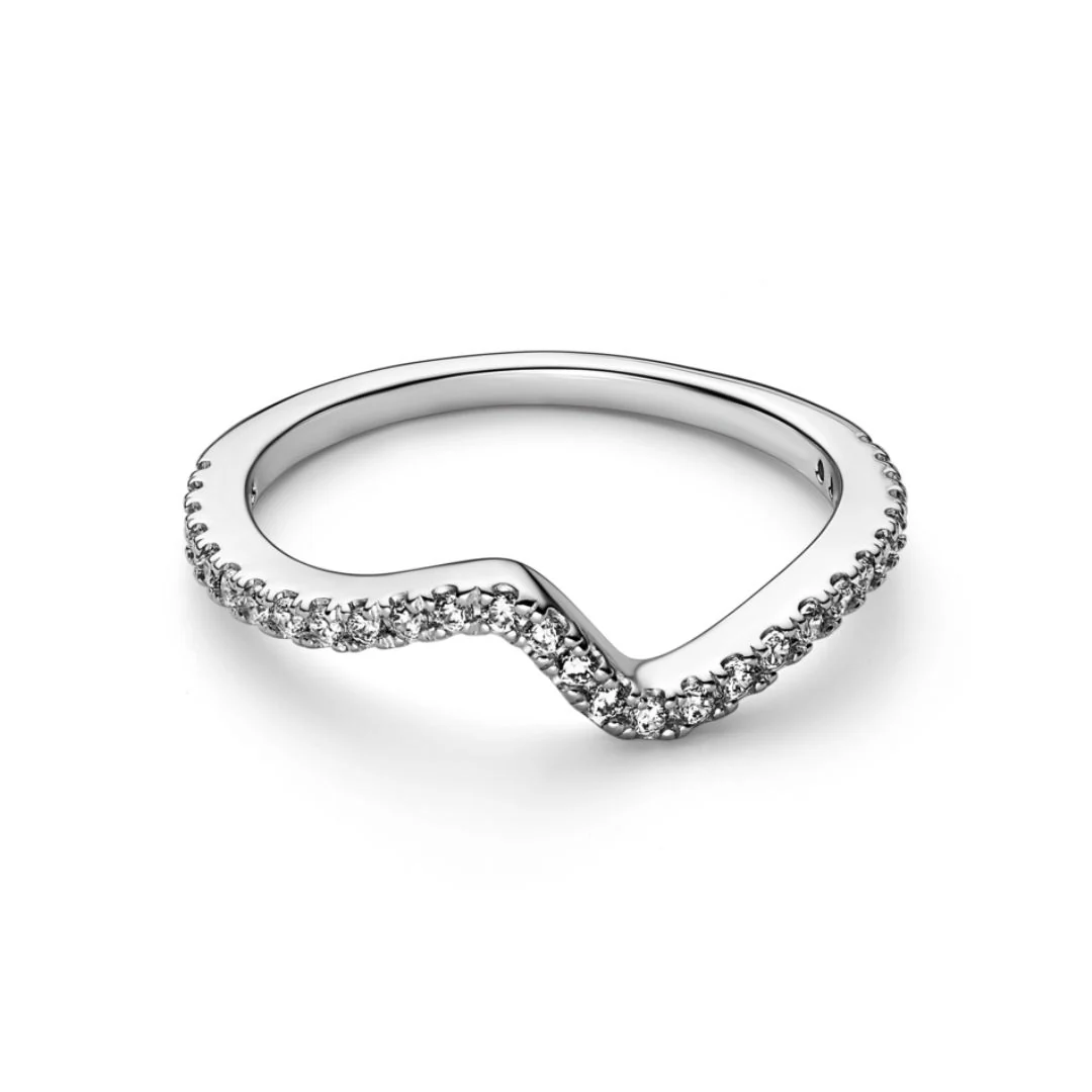Pandora Timeless Sparkling Wave sormus, hopea, 192539C01 - Image 2