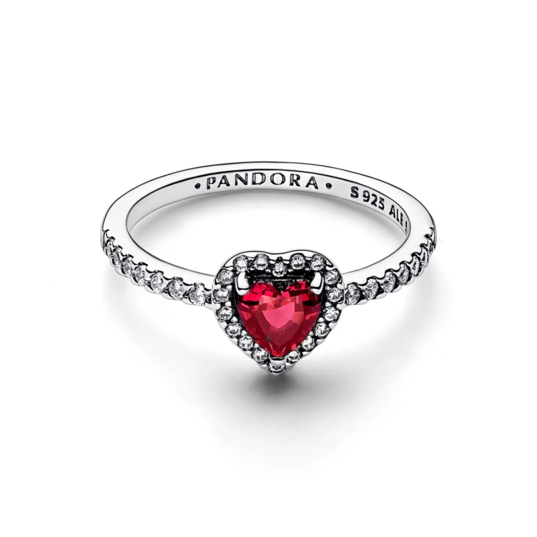 Pandora Timeless Elevated Red Heart sormus, hopea, 198421C02 - Image 2
