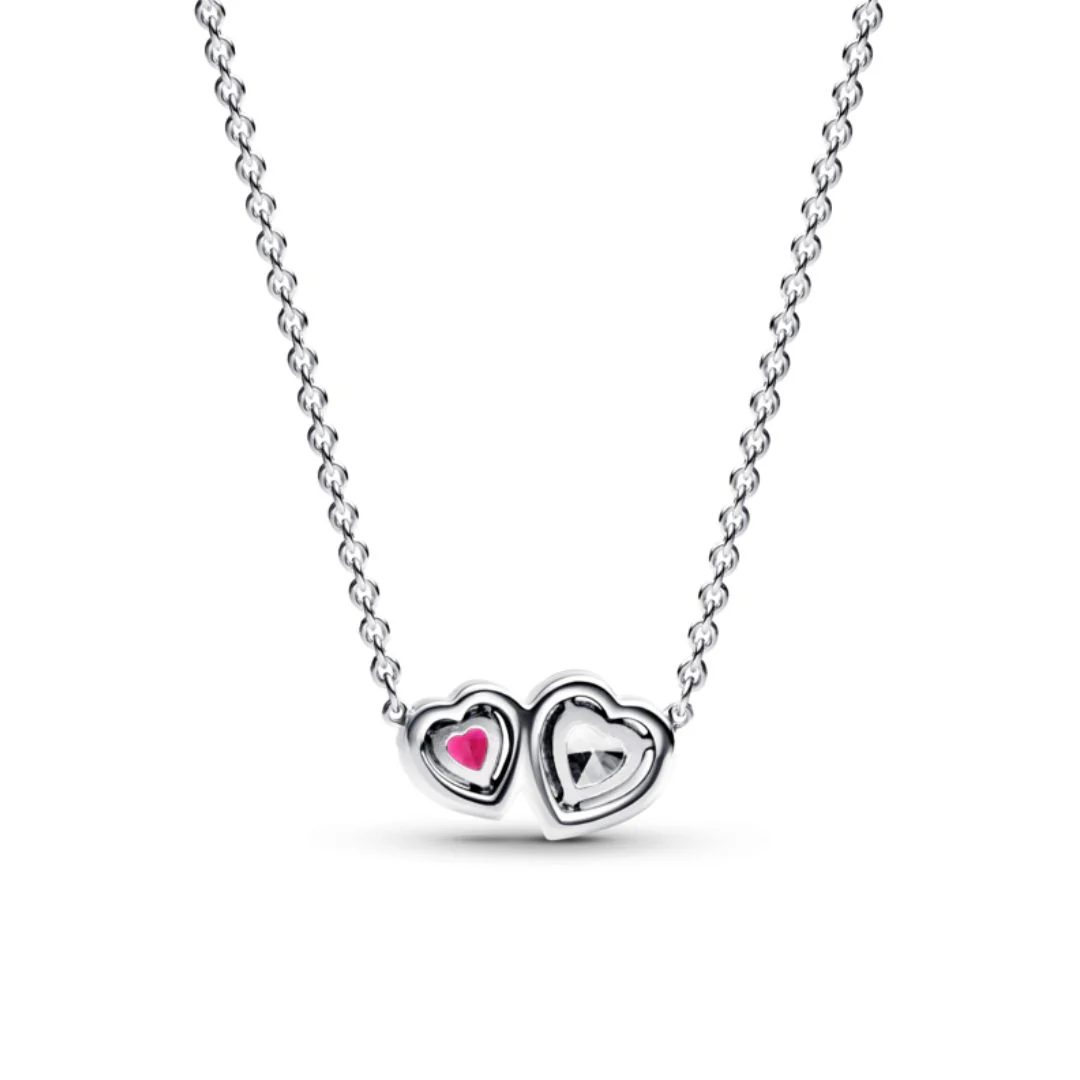 Pandora Timeless Halo Hearts Pendant kaulakoru, hopea, 393632C01-45 - Image 2