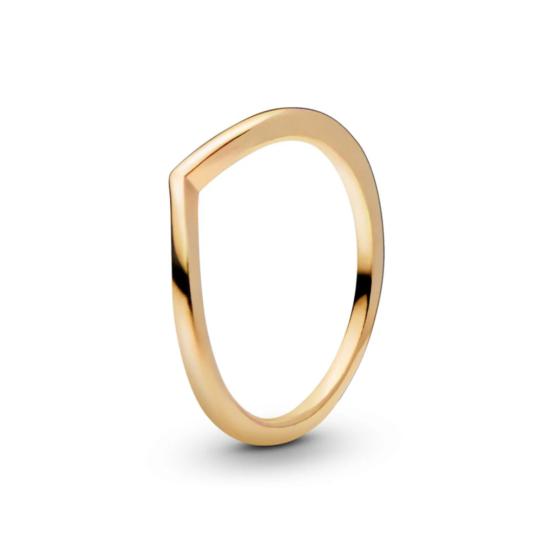 Pandora Timeless Polished Wishbone sormus, keltakullattu, 168742C00 - Image 2