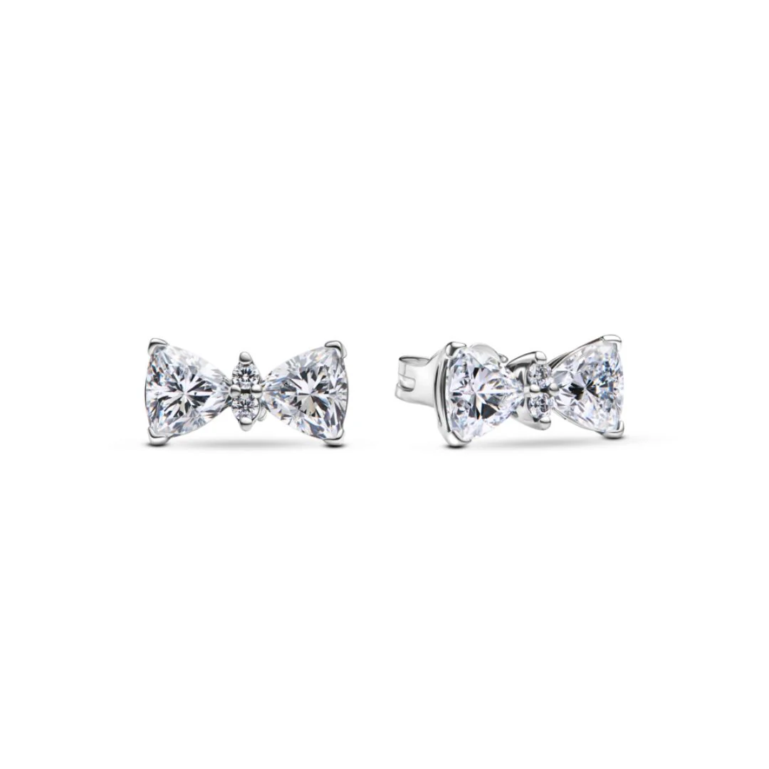 Pandora Timeless Sparkling Bow tappikorvakorut, hopea, 293506C01