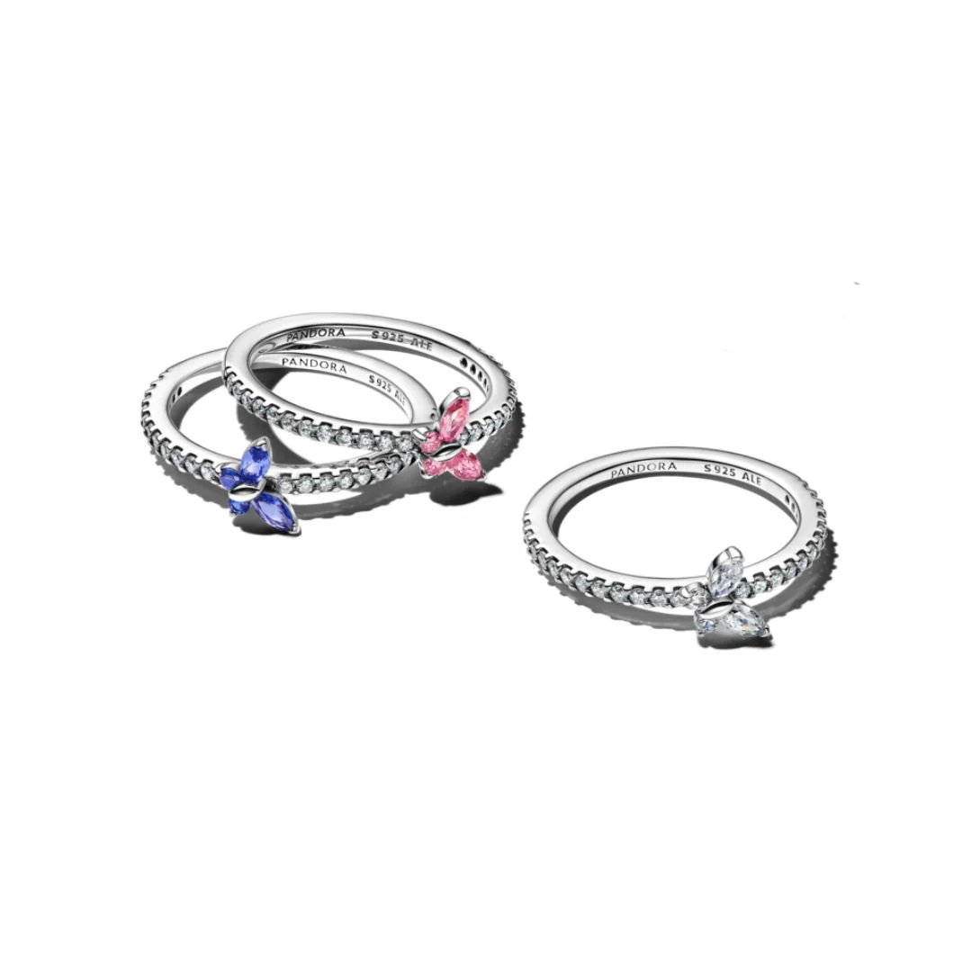 Pandora Timeless Sparkling Butterfly sormus, hopea, 194269C01 - Image 3