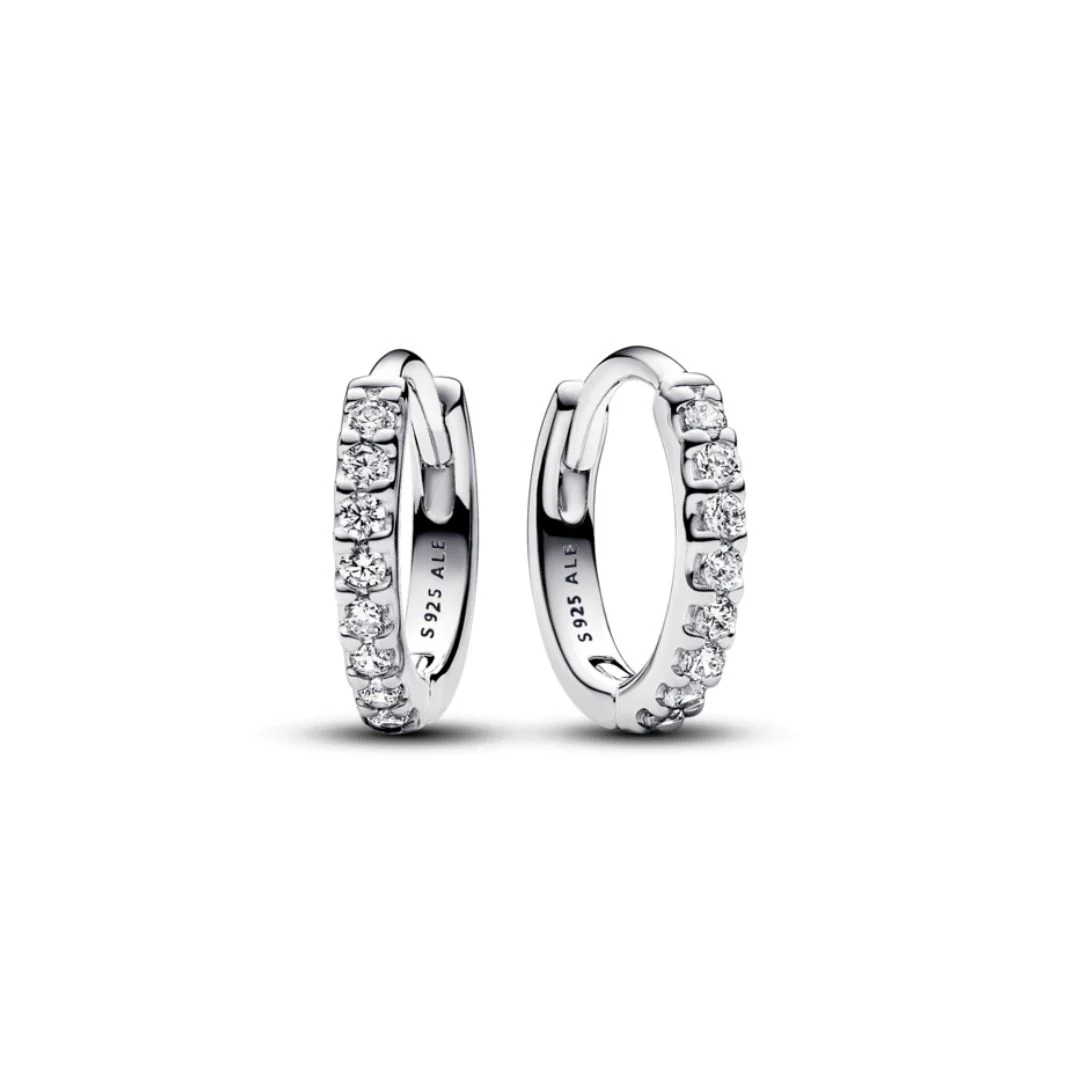Pandora Timeless Sparkling Huggie rengaskorvakorut, hopea, 293015C01