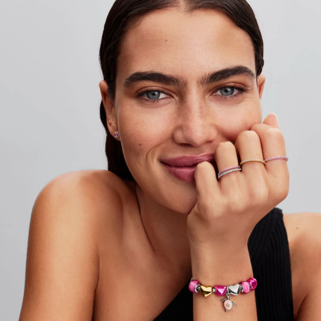 Pandora Timeless Sparkling Pink Band sormus, hopea, 192999C02 - Image 2