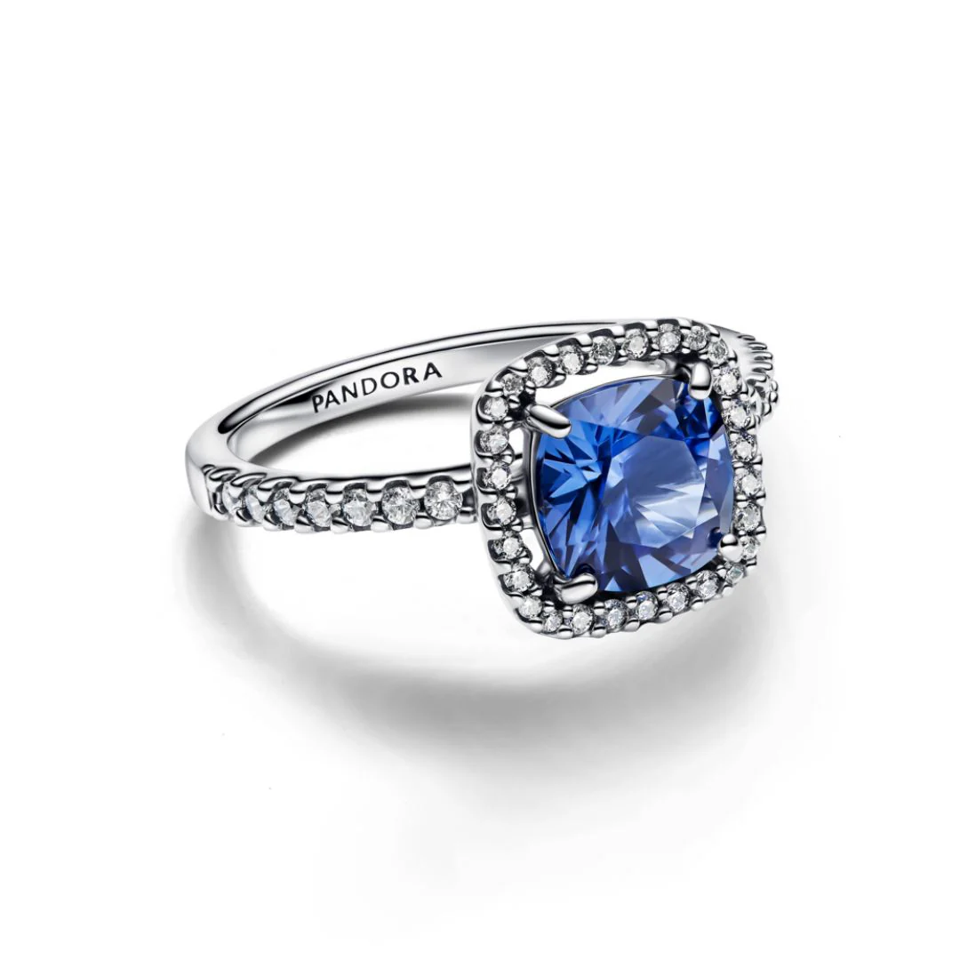 Pandora Timeless Sparkling Square Halo sormus, hopea, 193550C01 - Image 4