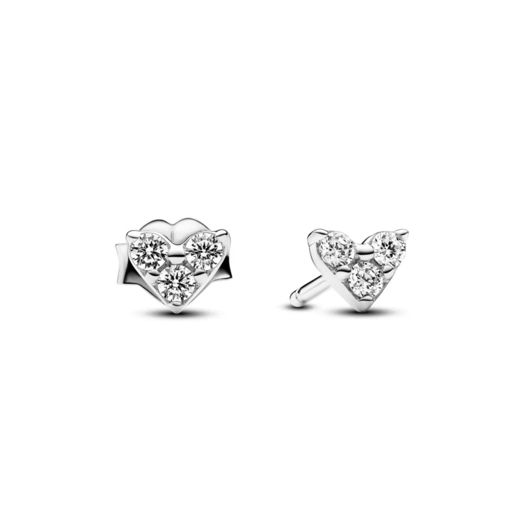 Pandora Timeless Triple Stone Heart tappikorvakorut, hopea, 293003C01
