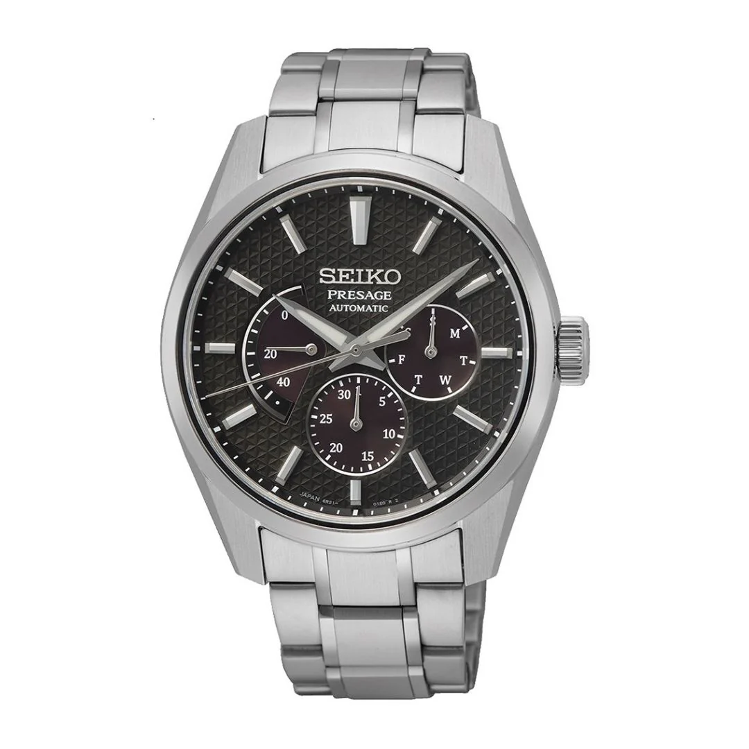 Seiko Presage Sharp Edged Kurotobi Russet SPB307J1 rannekello