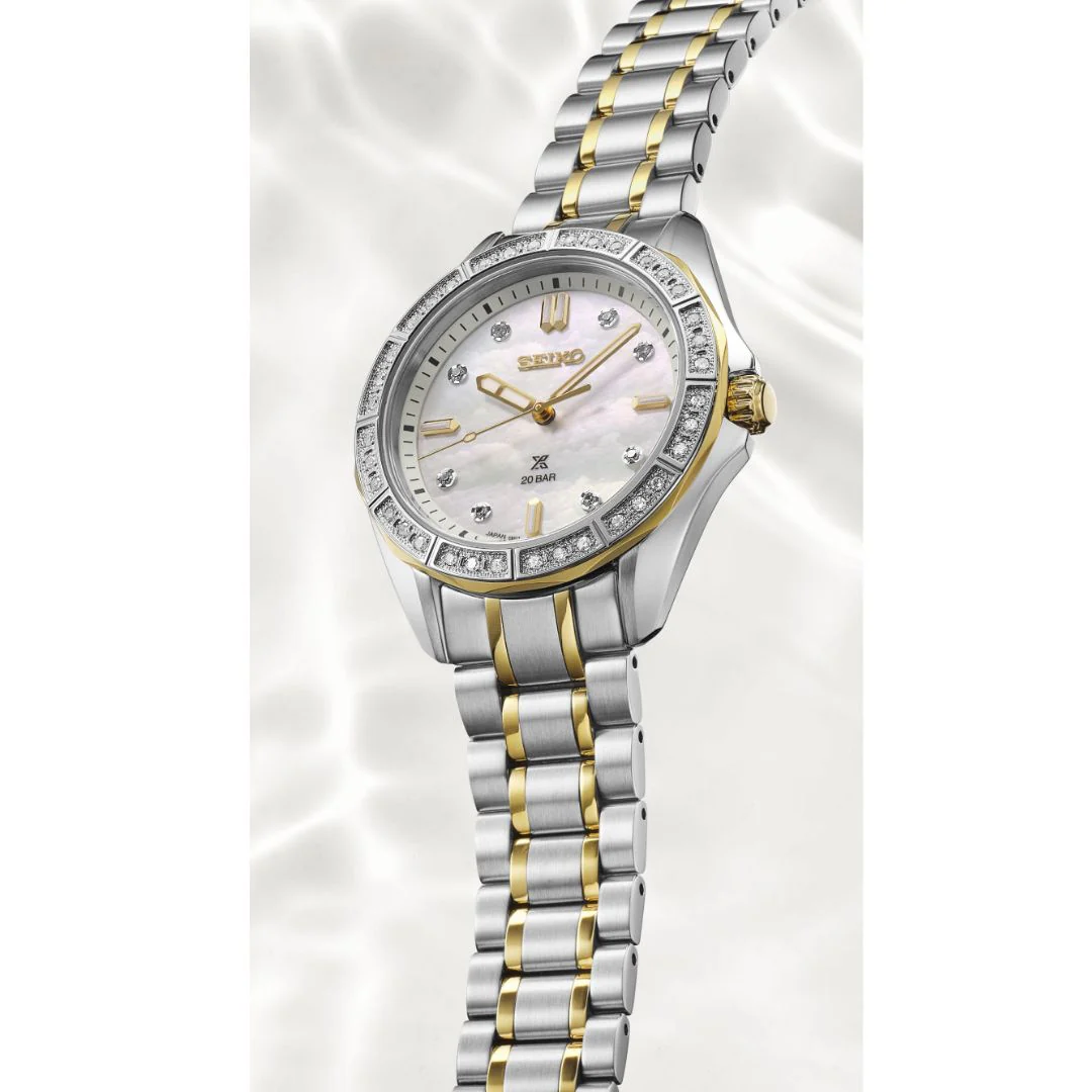 Seiko Prospex Sea Marine Sports rannekello timanteilla ja helmiäistaululla, SUR622J1 - Image 2