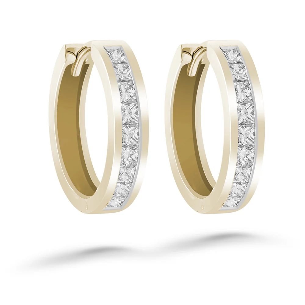 Silván Ariel timanttikorvakorut 0,48ct, keltakultaa, Silván timanttikorut