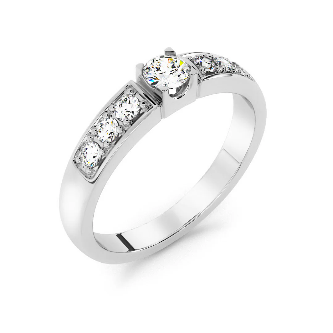 Silván Ariel timanttisormus 0,14ct, valkokultaa, Silván vihkisormukset - Image 2